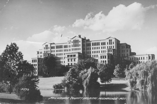 County Hospital from 1955 Postcard