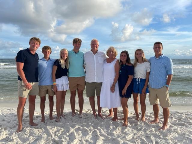 Pat Mathias Pearson, hubby & grandchildren, Florida 2021
